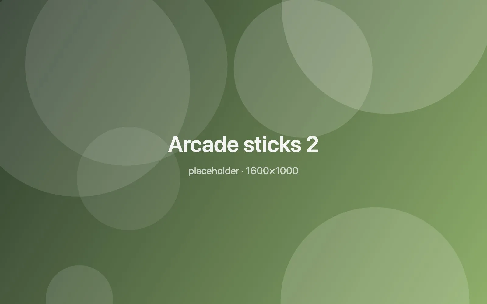 Placeholder image: Arcade sticks 2