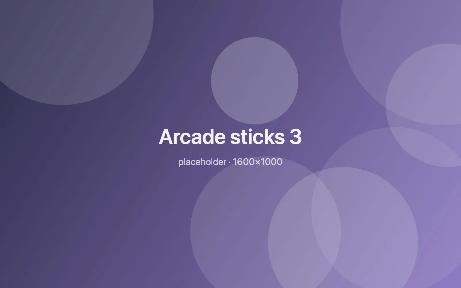 Placeholder image: Arcade sticks 3