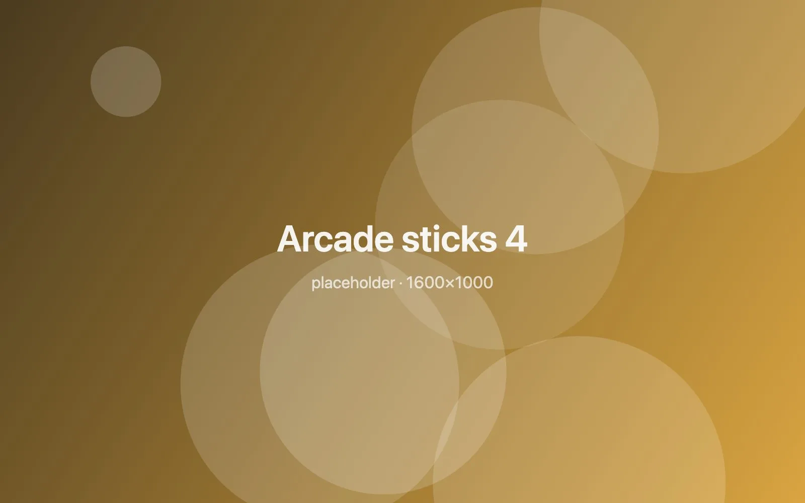 Placeholder image: Arcade sticks 4
