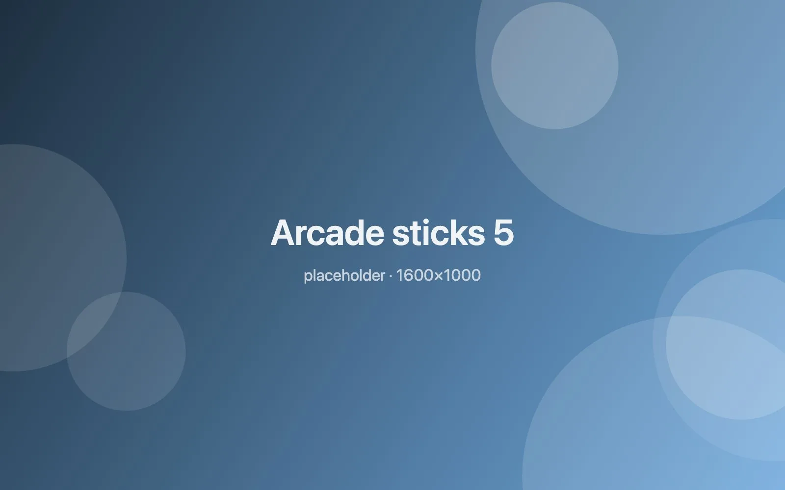 Placeholder image: Arcade sticks 5