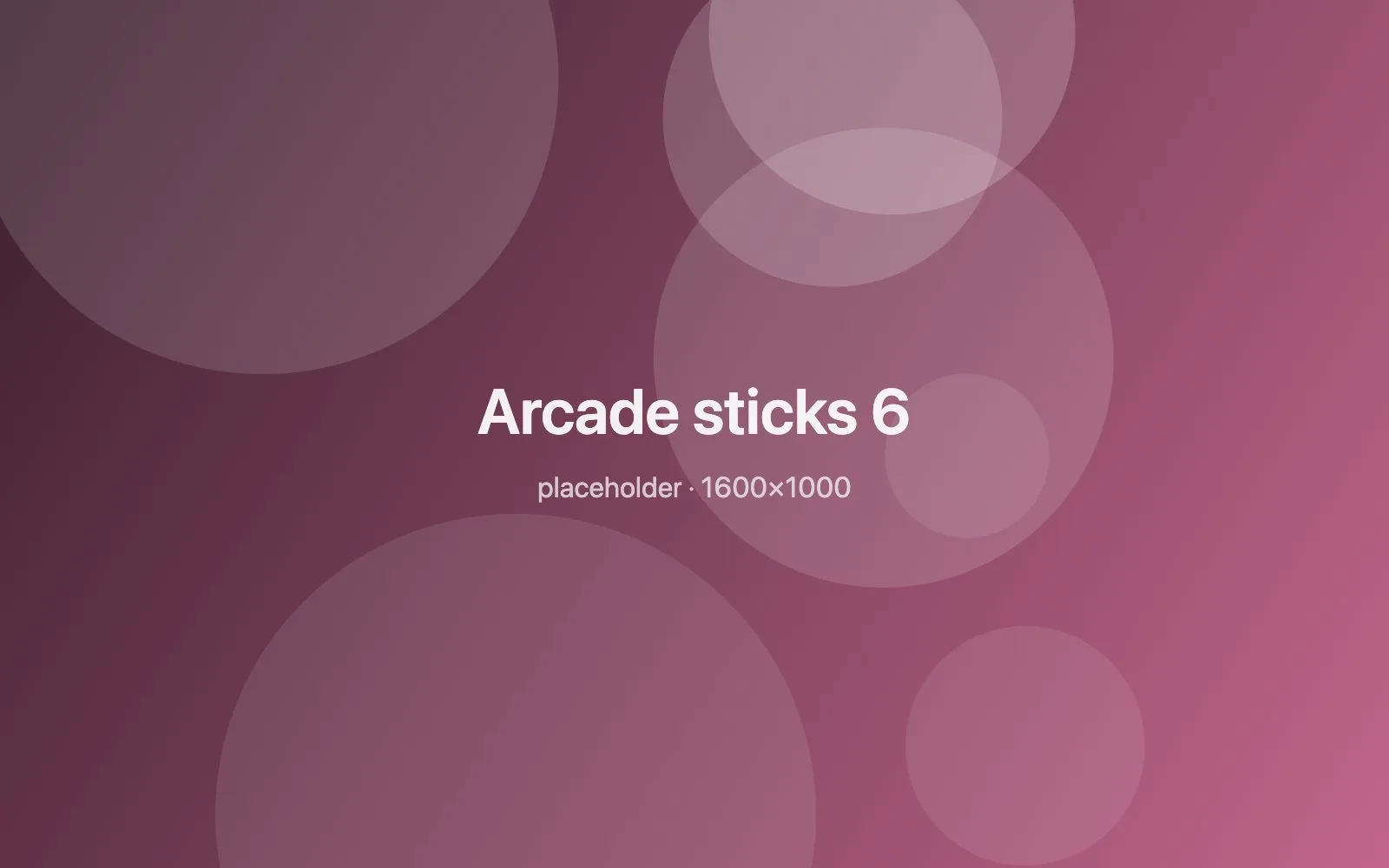 Placeholder image: Arcade sticks 6