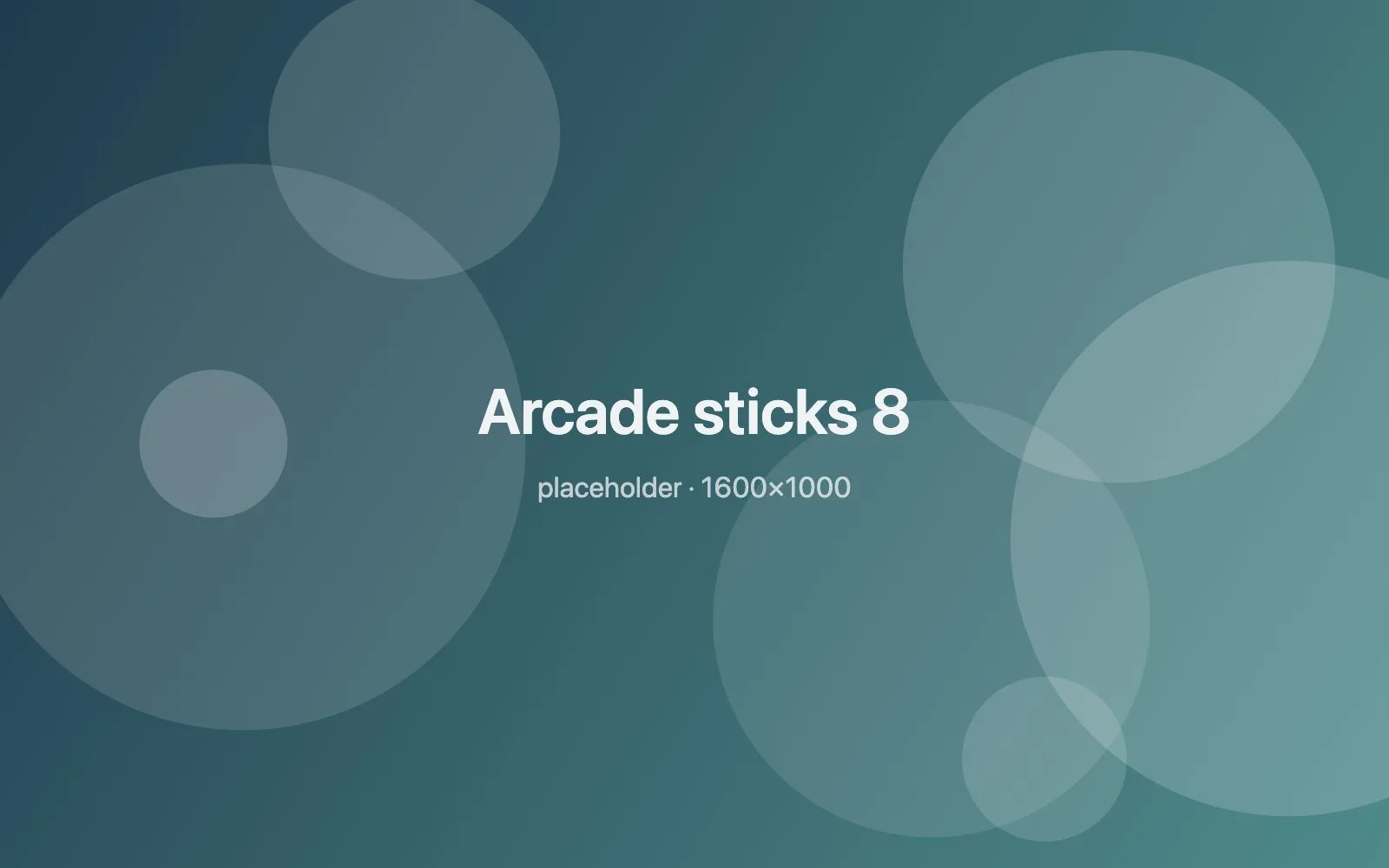Placeholder image: Arcade sticks 8