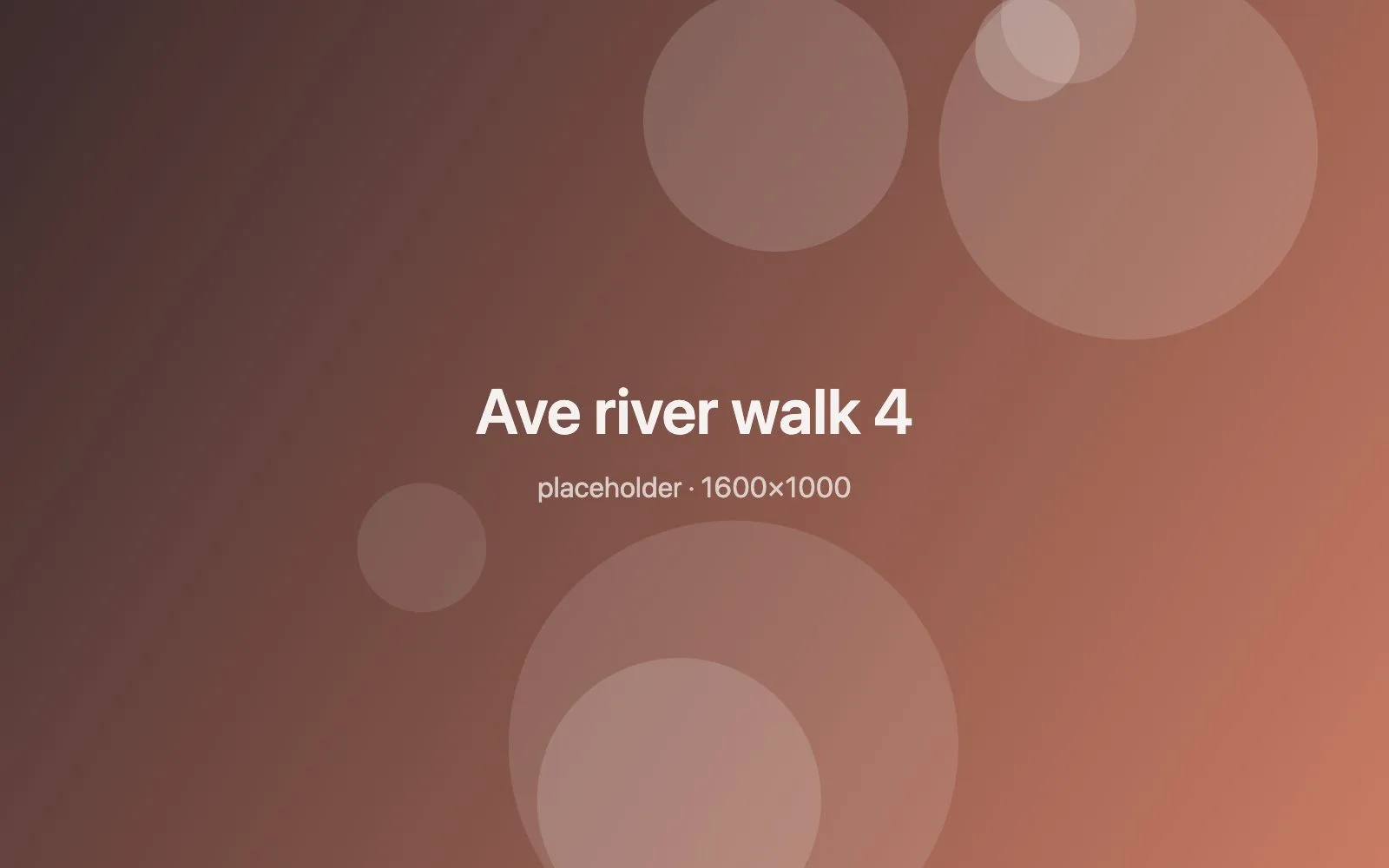 Placeholder image: Ave river walk 4